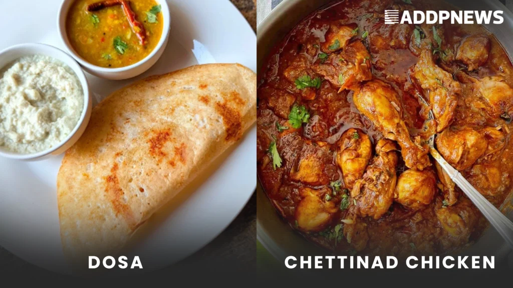 different food items of different states